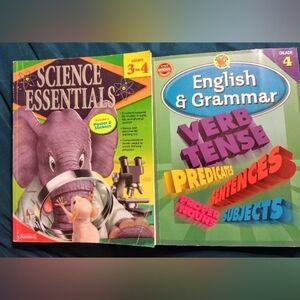 New 3-4th Grade Science & English Grammar Workbooks